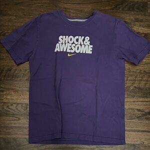 Nike Purple 'Shock & Awesome' Kids Short Sleeve Tee